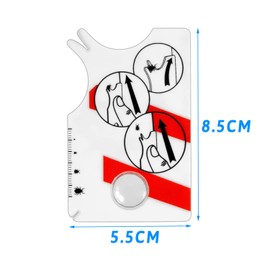 IZyufan Pack of 2 Tick Cards, Tick Scale Card with Magnifying Glass, Quick Cleaning of Ticks, Tick Card for People, Children, Dogs, Cats, White