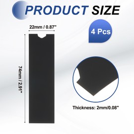 PATIKIL M.2 2280 Nvme SSD Heatsink 74x22x3mm, 4 Pcs Laptop Memory Heatsink Copper Cooling Thermal Pad Radiator Cooler for Laptop, Black