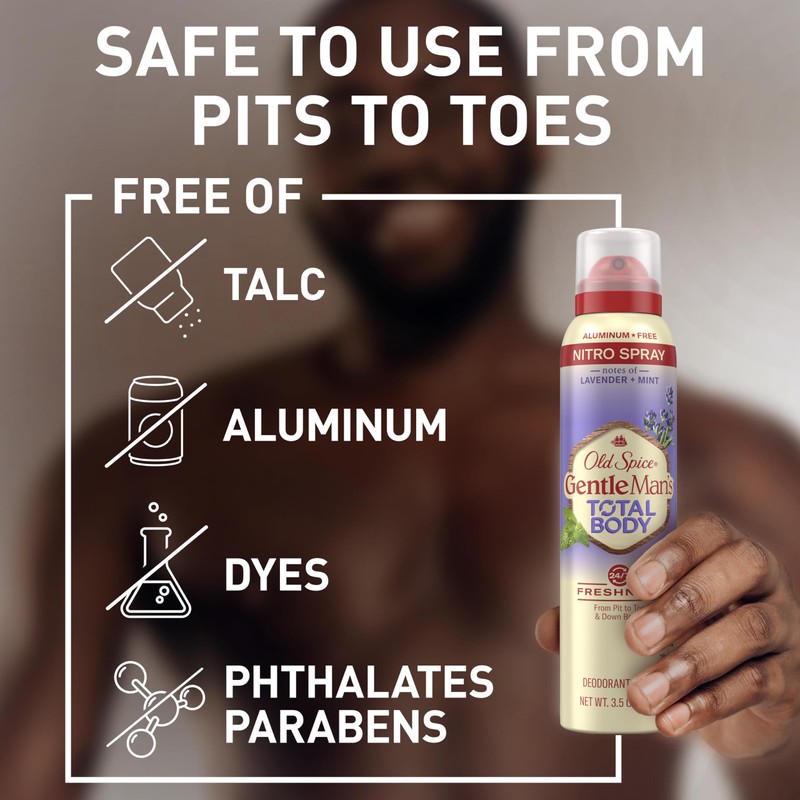 Old Spice Whole Body Deodorant Spray for Men, Aluminum Free,