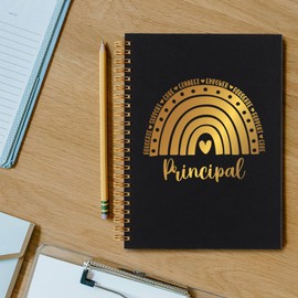 School Principal Appreciation Gifts, Thank You Gifts for Principal Mentor Boss, Office Meeting Notebook for Work, Boss day's Present, Empowerment Educator Staff Gold Spiral Notebooks-LTJ02