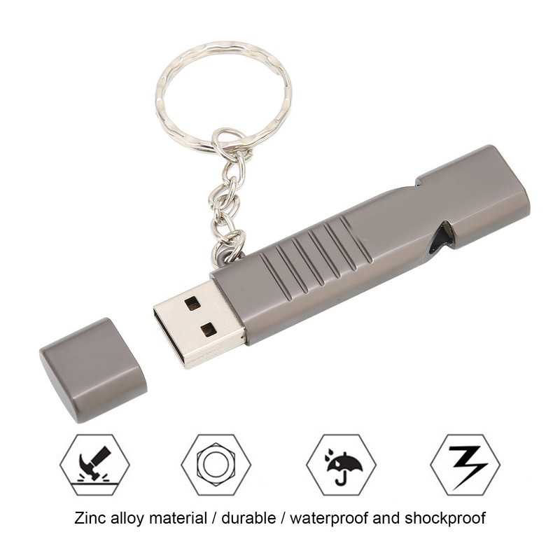 Whistle USB Flash Drives Aluminum Alloy Outdoor Waterproof USB Flash
