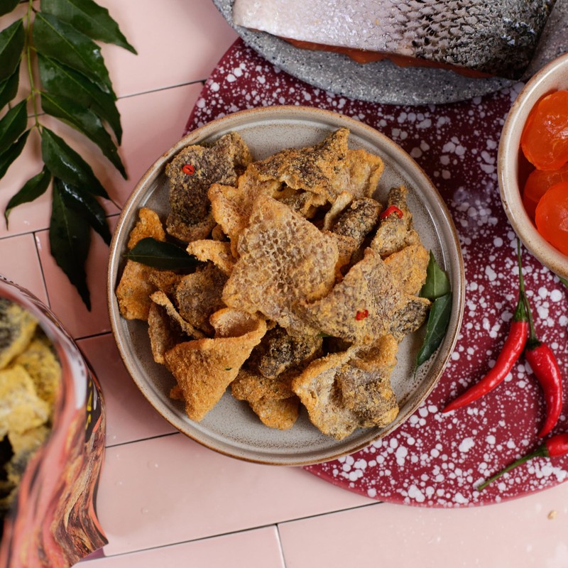 IRVINS Salted Egg Salmon Skin Chips Crisps | Premium Hand