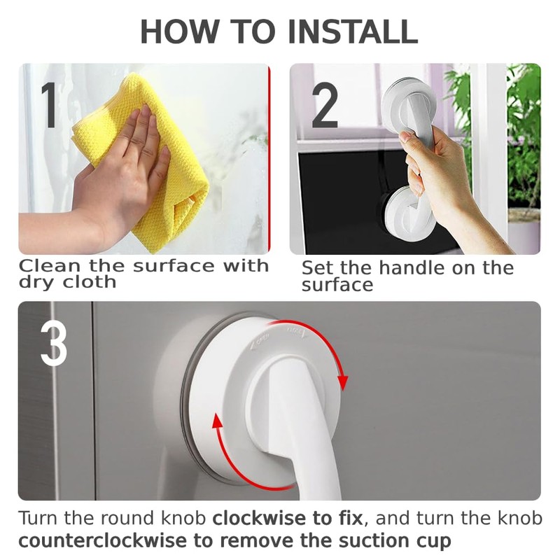 Japard Shower Grab Bars for Light-Duty 33lbs 8" Safety for