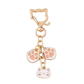 Cute Anime Cat Keychain Bag Charms Purse Charms Durable Lightweight Keychain Accessories for Women Cat Lover Gifts