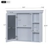 Udorich Wall-Mounted Bathroom Storage Cabinet with Mirror, Ample Space for