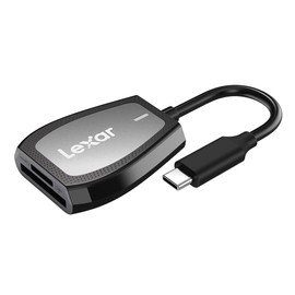 Lexar Professional USB 3.2 Tipo-C Lector de Doble Ranura, soporta Tarjetas SD y microSD UHS-II, hasta 312 MB/s de Lectura (LRW470U-RNHNU)