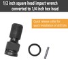 ORTVS Impact Adapter, 1/2 Inch Square Drive to 1/4 Inch