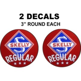 2 Skelly Gasoline Decals -  Great For Gas Oil Cans, Dioramas and more!  Nice!