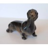 PORCELAIN Figurine DOG Dachshund black.RARE.UNI