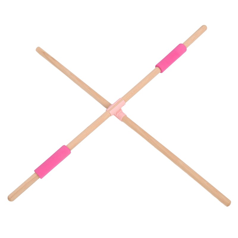 2pcs 31.5in Length Yoga Training Stick Beechwood Open Shoulder Back