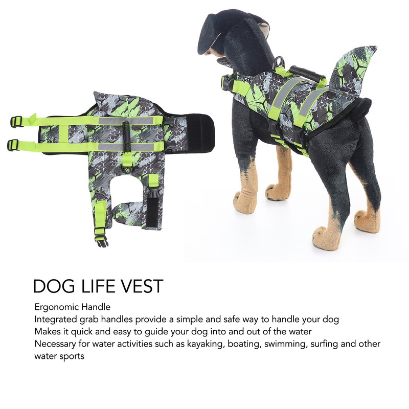 Dog Life Jacket Dog Life Preserver Adjustable Protective Dog Floatation