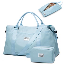 Bolsa de viaje Duffel, G4Free Bolsa de viaje impermeable para mujer, Bolsa de deporte Bolsa de hombro Weekender Overnight Bag para mujer