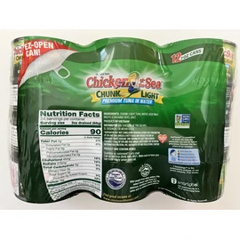 CHICKEN OF THE SEA 12 Packs Chicken of the Sea Chunk Light Premium Tuna in Water 7oz each FREE SHIP