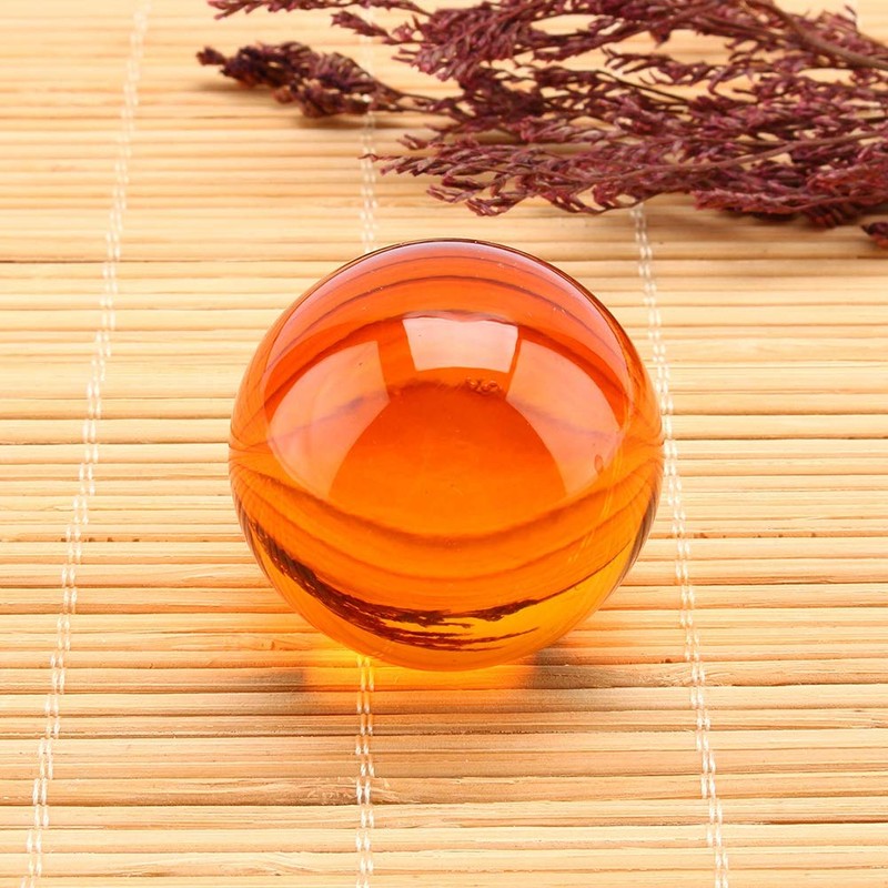40mm Citrine Quartz Crystal,Clear Crystal Ball with Stand Crystal Healing