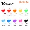 Shuttle Art Dot Markers, 10 Colors Washable Markers for Toddlers,Bingo