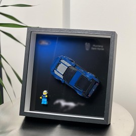 iLuane Display Wallboard for Speed Champions Mustang Dark Horse Sports Car Toy 76920, Adult Collectibles Wall Mount, Home or Office Décor (No Car Included)