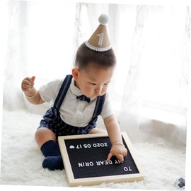 1 x Birthday Party Hat Children's Hats 1 Birthday Hat Boy 1st Birthday Party Hat for 1st Birthday Girl Hats Rose Linen The Dog Hat Baby