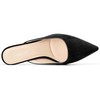 Saekcted Womens Heeled Mules Kitten Heel Pointed Toe Pumps Slip-on