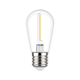 GE LED String Light Bulb Replacements, Soft White, S14 Bulbs, Clear, Medium Base (10 Pack)