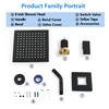 SKOWLL Rain Head Shower Kit Wall Mounted LED Shower Faucet