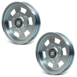033-8000-00 Flat Idler Pulley, Lawn Mower Idler Pulley Compatible with Bad Boy 48" 50" 54" 60" ZT Series, 48" 54" MZ Series, 54" 61" 72" Outlaw Series Replace 033-2000-00 033-7201-00 033-7201-25 2 Pcs