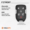2-Pack Click&Fit Silicone Key Fob Covers Compatible with Chevy Suburban