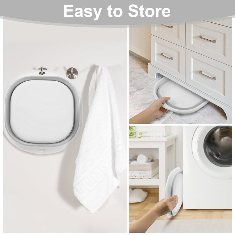 flintronic Foldable Sink, 5L Multi-Purpose Portable Washing Bowl, Space-saving Plastic