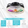 Mpayel RGB Ceiling Fans with Lights and Remote, 13'' Low