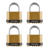 CINCINNO Heavy Duty Weatherproof Combination Lock, 4-Pack Outdoor Combo Lock,Resettable
