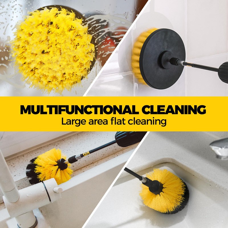 Holikme 10Pieces Drill Brush Attachments Set, Power Scrubber Brush with