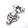 Luokim 2pcs 110 Degree Frameless Cabinet Door Concealed Hinges,Full Overlay,Nickel