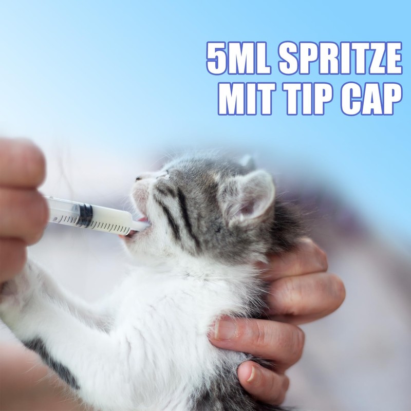 Gufastoe Pack of 50 5 ml Syringe with Protective Caps