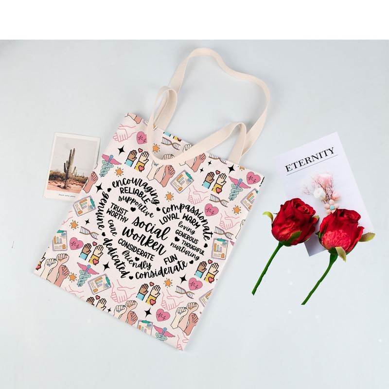 JYTAPP Social Worker Canvas Tote Bag MSW Graduation Gift Gift