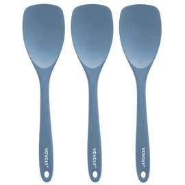 Upgrade Silicone Spatula Spoon Set,VOVOLY Heat Resistant Rubber Spoonula, Seamless Non-Stick Flexible Scrapers for Baking Mixing Tool,3 Pack,Starry Blue