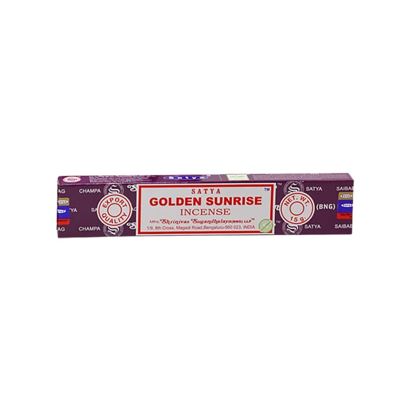 VIE Satya Incense Sticks, 12 Packs x 15g, Golden Sunrise