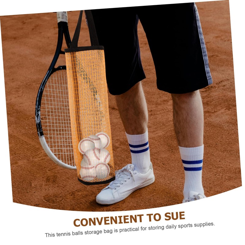 SUPVOX 3pcs Tennis Ball Mesh Bag Durable Tennis Ball Pouch