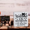 Black Cat Halloween Bathroom Decor Cute Halloween Decor Wooden Box
