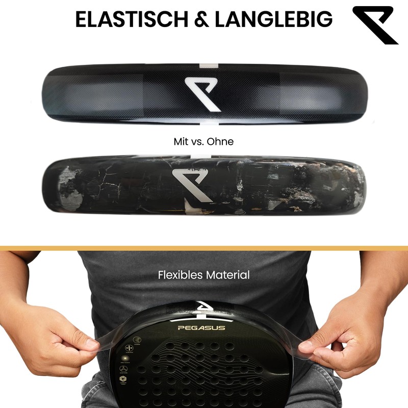 RYZE Transparent Padel Racket Protection - Rough Surface - Padel