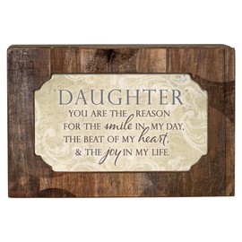 Cottage Garden Daughter Smile Joy Woodgrain Decoupage Petite Music Box Plays You are My Sunshine