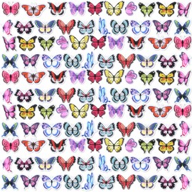 Memorywuu 120 Pcs Butterfly Pins Bulk Lapel Acrylic Pin Women Backpack Brooch Colorful Pins Gifts for Party Decoration