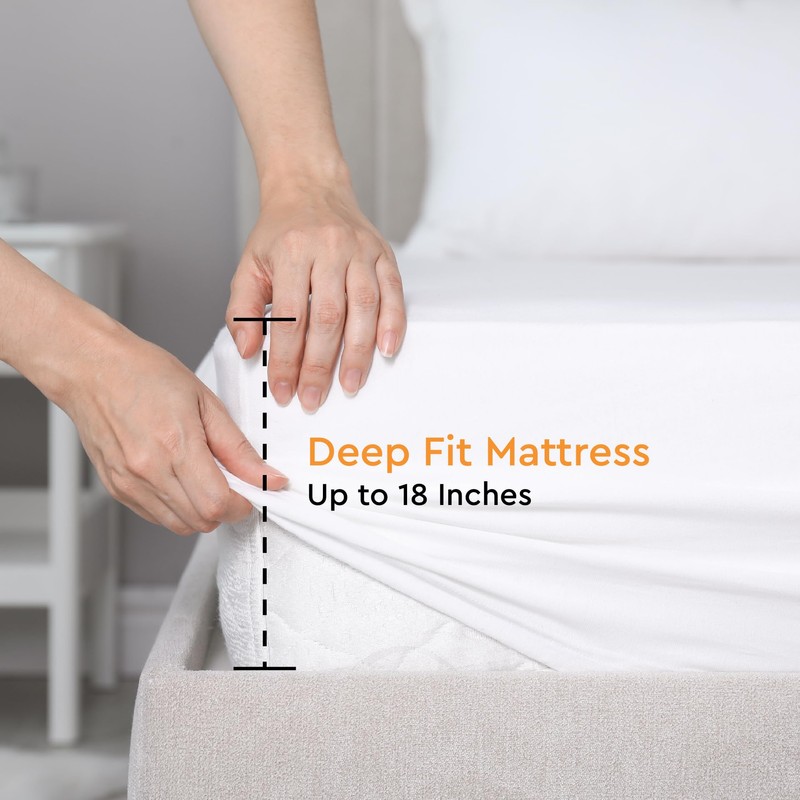 Sleep Mantra Waterproof Mattress Protector - Terry - Breathable, Noiseless