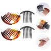 3 Pcs Plastic Hair Side Combs French Twist Comb Tortoise