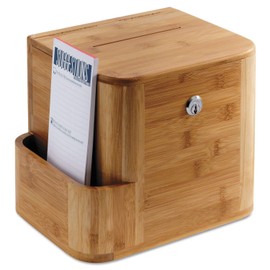 Safco Products 4237NA Bamboo, Natural Suggestion Box, Mahogany