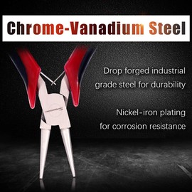 Speedwox Round Pliers, Mini Round Pliers, Bending, Round Pincers, CR-V Steel, Micro, Small, Lightweight, Precision Work, Jewelry Making, Beads, Accessories, Crafts, Handicrafts, Hobby, DIY, Professional Tool, 4.8 inches (123 mm)