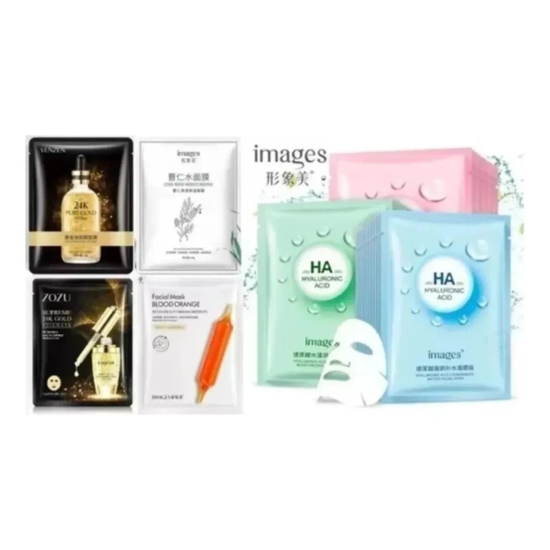 Maluk Store 5 Mascarillas Faciales + Rodillo De Jade +