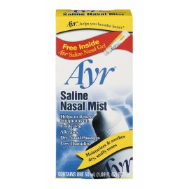 Ayr Saline Nasal Mist Moisturizes & Soothes Dry Stuffy Nose Gluten Free 1.69 oz