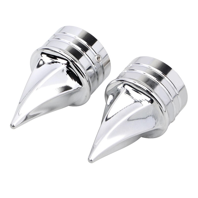 Unbranded Chrome Front Axle Nut Covers For Harley Road King