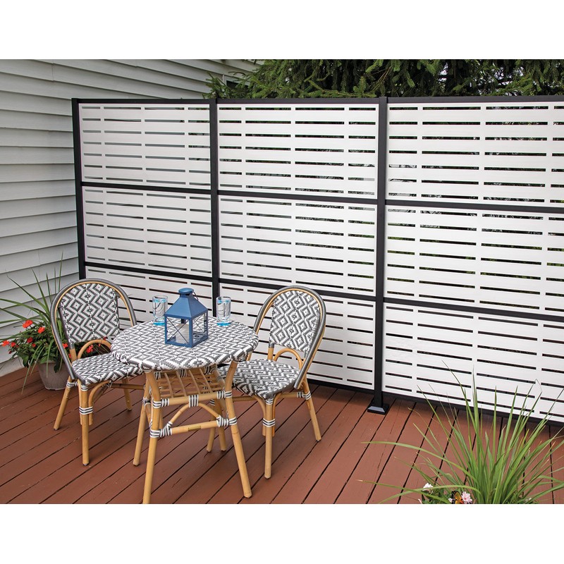 2'x4' Boardwalk Decorative Screen, White
