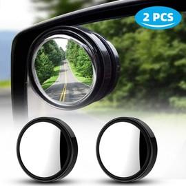 Universal Mirror 2x Blind Spot Mirrors Round HD Glass Convex 360° Side Rear View Mirror for Car