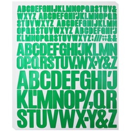 900 Pieces 0.5 Inch, 1 Inch and 1.5 Inch Letter Stickers, Sticky Alphabet Sticker for Scrapbook, Water Bottle, Mailbox, Signs, Boards -Dark Green
